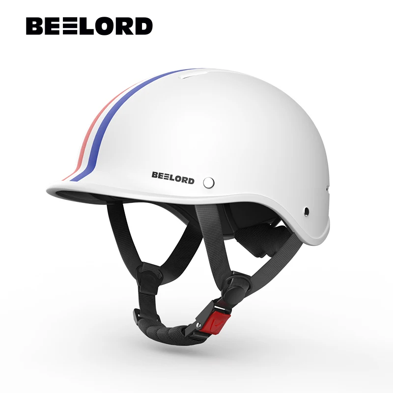 BEELORD Elektrischer Motorradhelm, Fahrradhelme, Fahrradhelme für Erwachsene, Retro, bezaubernde, leichte Fahrrad-Sporthelme Image