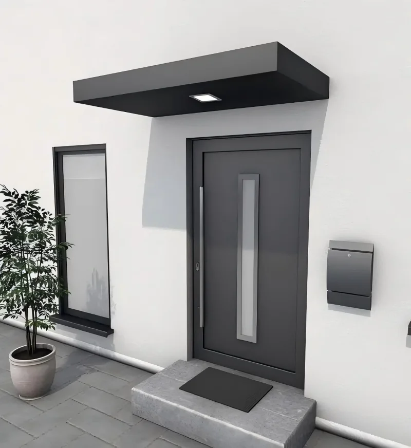 Sichere Eingangstüren, Außentür aus Aluminium, Eingangstür für die Haustür zu Hause, individuelle Sicherheitstür, Notfalltor