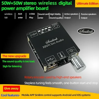 XY-C50L 50 wx2 digitale verstärker app steuerung bluetooth-kompatible audio-modul Image