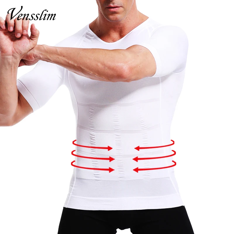 Vensslim Männer abnehmen Body Shaper Bauch Kontrolle Shape wear Mann Shaper Unterwäsche Taille Trainer Top Korrektur Haltung Weste Korsett Image