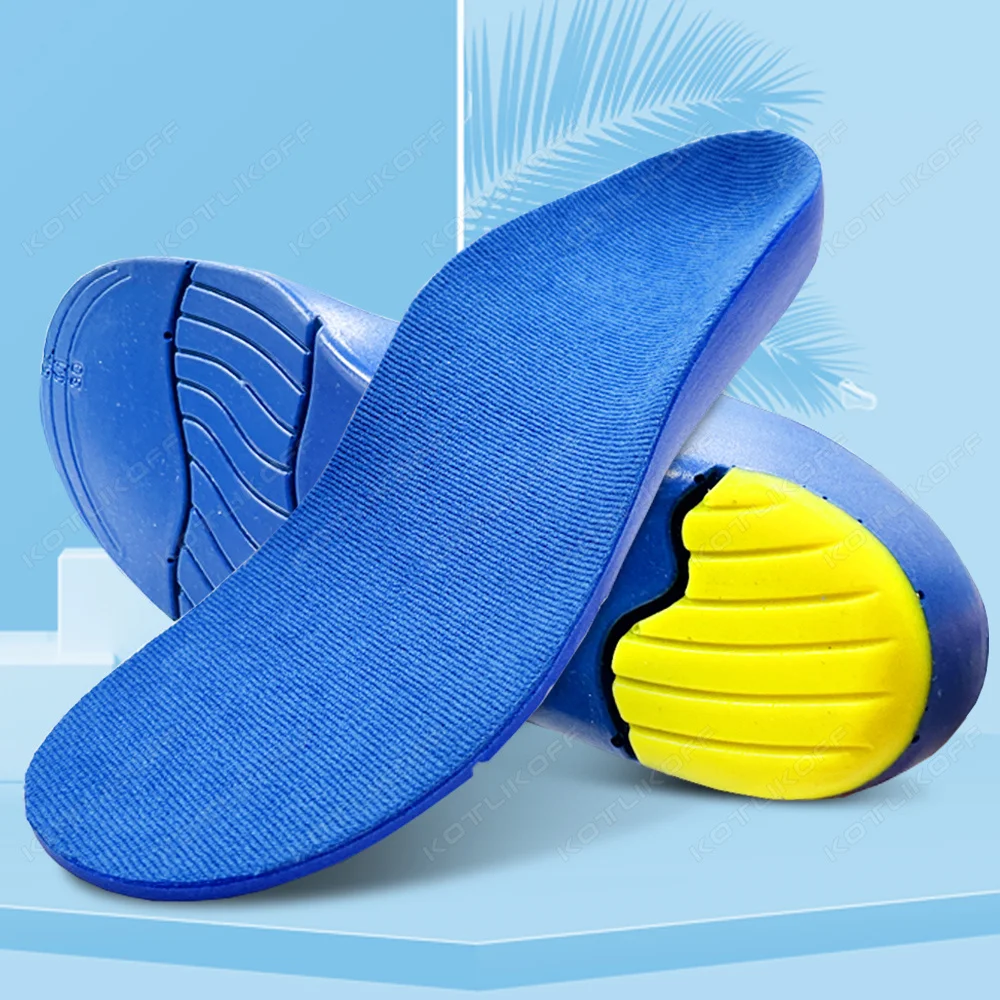 Orthopädische Einlegesohlen für Kinder für Schuhe, weiche, bequeme Plantarfasziitis-Einlegesohlen für Füße, Fußgewölbeunterstützung, Schuhpolster, Plattfußpflegeschuh