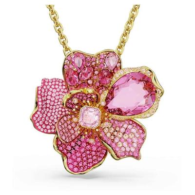 Florere Pendant And Brooch - Pink - Swarovski Necklaces