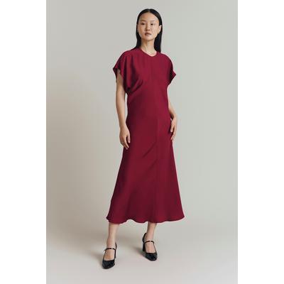 Ghost Dara Crepe Short Sleeve Midi Dress