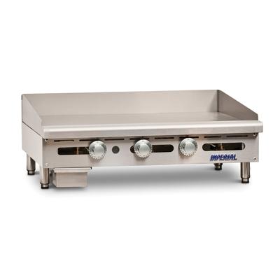 Imperial ITG-36 NG 36" Gas Commercial Griddle w/ Thermostatic Controls - 1" Steel Plate, Natural Gas, Stainless Steel, Gas Type: NG