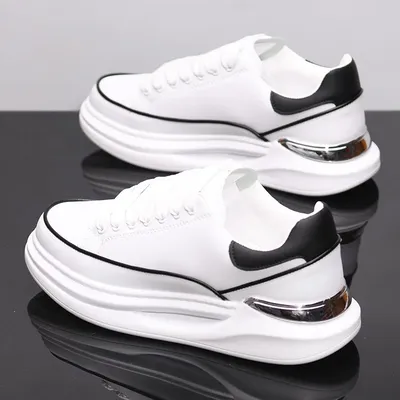 New Couple's Small White Shoes Men's Shoes Women Sports Shoes Men's Sneakers Increased Height Inside Casual Sports Shoes