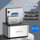 Custodia per HDD a 2 alloggiamenti Docking station per HDD da SATA a USB 3.0 Custodia per disco rigido esterno Adattatore clone offline per disco SSD 2.5 3.5