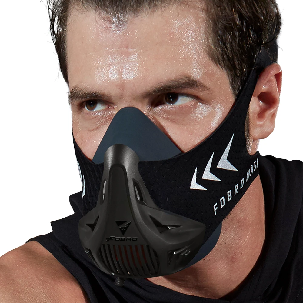FDBRO Sport MASK entraînement masque de course Pro Fitness gymnastique entraînement cyclisme élévation haute Altitude formation conditionnement masque de Sport