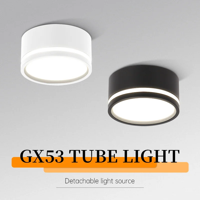 Gx53 led down light oberflächen montierter strahler geeignet lampe down light decke led 110-265v panel lampe holz moderne innen lampe