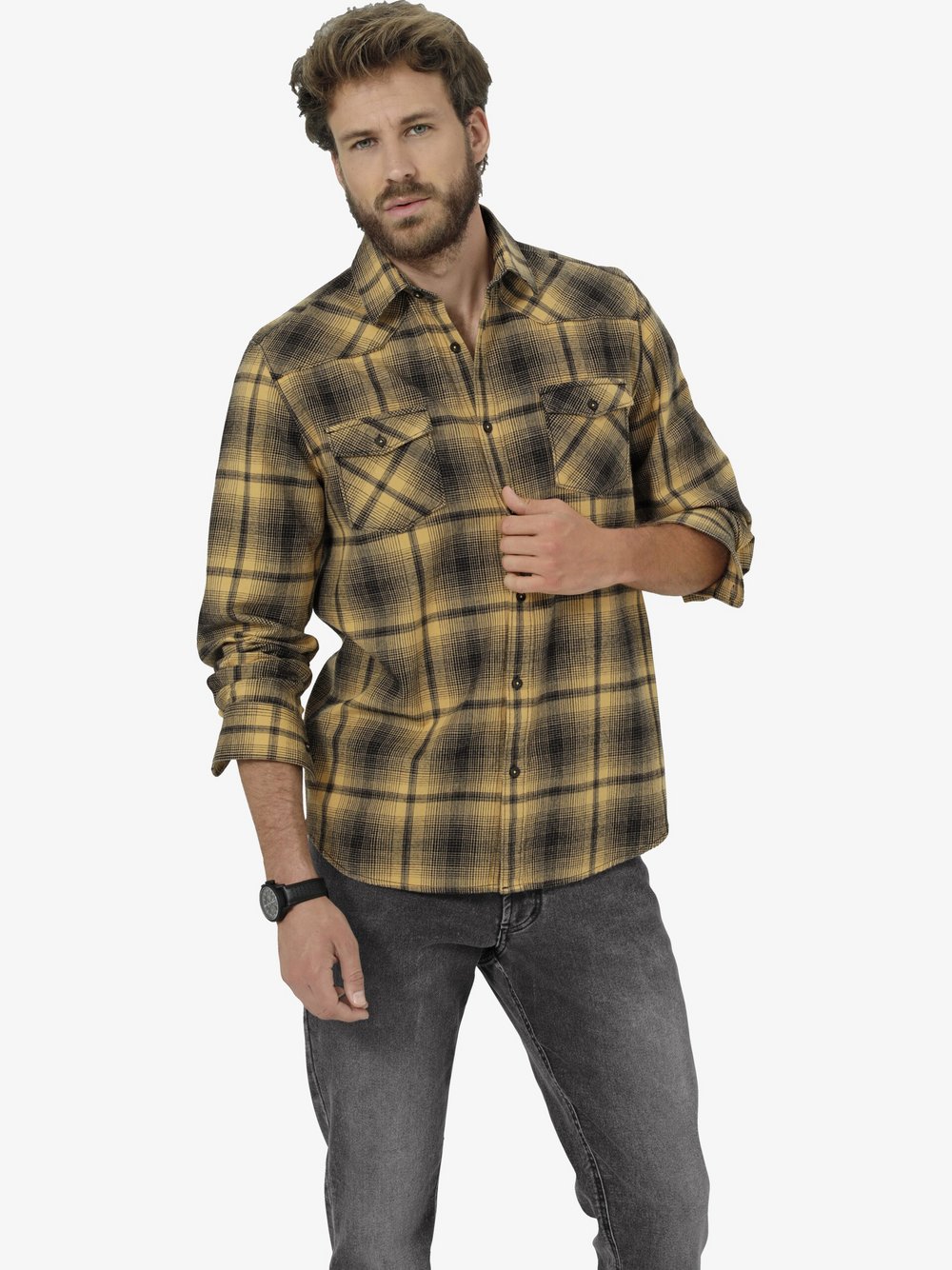 BABISTA Hemd Herren Regular Fit Baumwolle gelb, XL Image