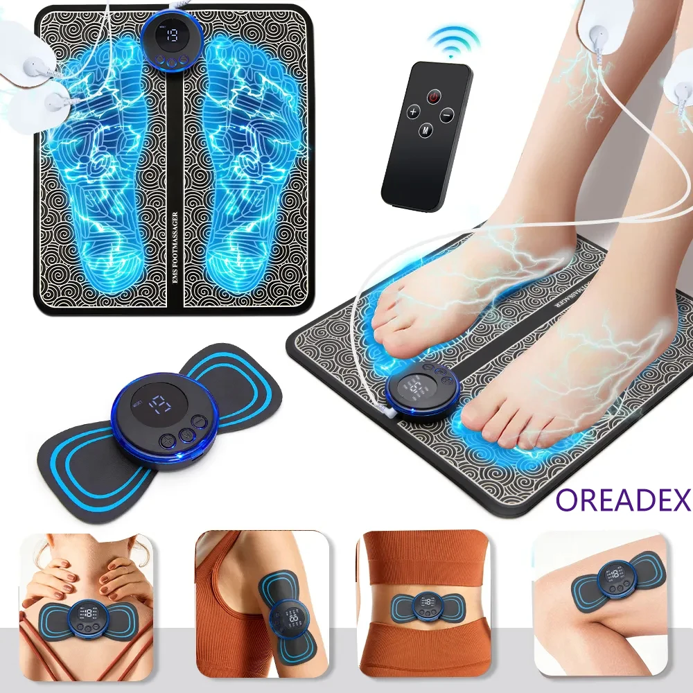 Elektrische EMS Fuß Massage Zubehör Puls Muskel Stimulator Faltbare Fuß Massage Pad Linderung Schmerzen Entspannen, Unterstützung Dropshipping Image