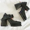 2024 neue Gothic Schuhe mit hohen absätzen Frauen Pumpen Koreanische Version der Wilden Dicke mit Quadratischen Kopf Retro frauen Schuhe