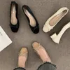 Mode Elegante Weiße Ballerinas Frauen Pumpen Slip auf Loafers Runde Kappe Quadratische Absätze Bowknot Casual Frühling Herbst Niedrigen Ferse Schuh