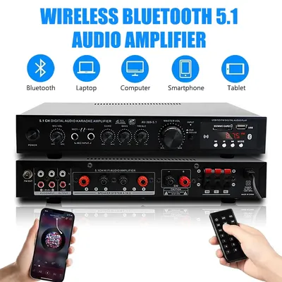 AV-369BT Bluetooth 5.1 Sound Lautsprecher AMP Stereo Audio Verstärker Empfänger 6-Kanal Heimkino Audio Stereo System Komponenten