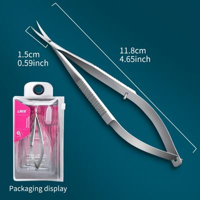 TEMU Ergonomic Stainless Steel Precision Nail Clippers - Curved Edge For Trimming, Spring-loaded For Dead Skin & Ingrown Toenails, Fragrance-free Manicure Tool With Storage Case, Nail Clipper Set Image