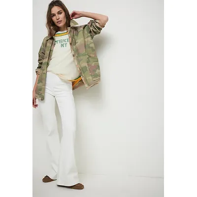 We The Free Keira Pull-On Flare Jeans at Free People in See You Again, Size: 25