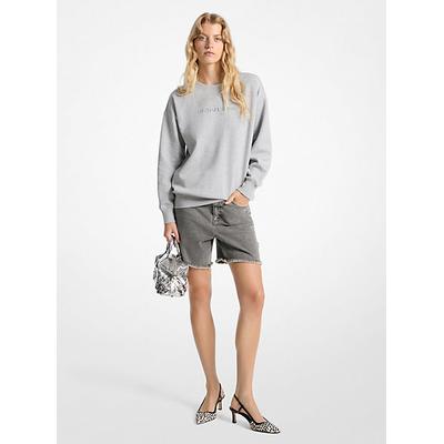 Michael Kors Embossed Logo Crewneck Sweatshirt Grey S