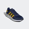 Sneaker ADIDAS SPORTSWEAR, Gr. 43, blau (dunkelblau, cloud weiß, utility gelb), Textil, Leder, Synthetik, sportlich, Schuhe, inspiriert vom Design des adidas LA Trainer