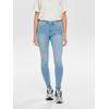 High-waist-Jeans ONLY "ONLROYAL HW SK JEANS DNM BJ13333 NOOS", Damen, Gr. L (40), Länge 30, blau (light blau), Denim/Jeans, Obermaterial: 69% Baumwolle, 29% Polyester, 2% Elasthan, Abriebeffekte, casual, skinny fit, Jeans