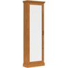 Schuhschrank HOME AFFAIRE "Selma", beige (natur gebeizt, gewachst), B:60cm H:180cm T:25cm, Massivholz, Schränke, mit Spiegeltür u. 6 Schuhreihen, Breite 60 cm, Höhe 180 cm