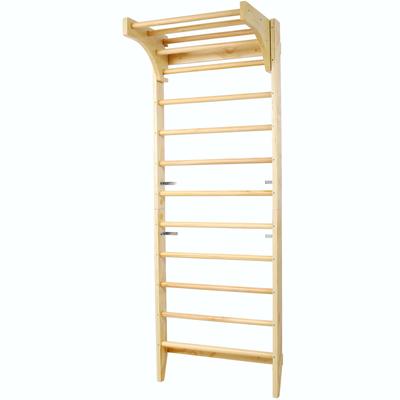 Wall-Mounted Stall Bars for Strength, Flexibility & Conditioning - Hardwood, Heavy-Duty Construction for Home Gym