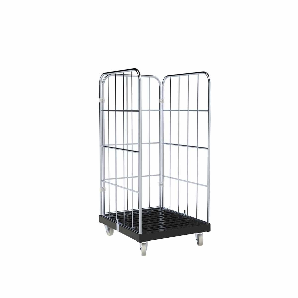 Rollbehälter 1350 KU schwarz, 724 x 815 mm, 3-seitig, Cr 3 Image