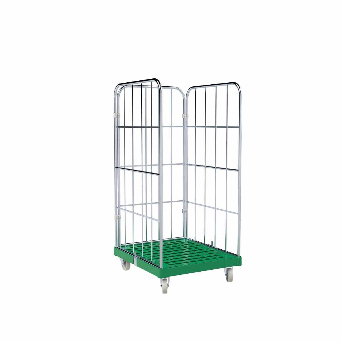 Rollbehälter 1350 KU grün, 724 x 815 mm, 3-seitig, Cr 3 Image