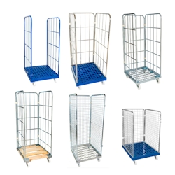 Rollbehälter 1650 KU grau, 724 x 815 mm, 4-seitig, 1 Vorderwand, Cr 3 Image