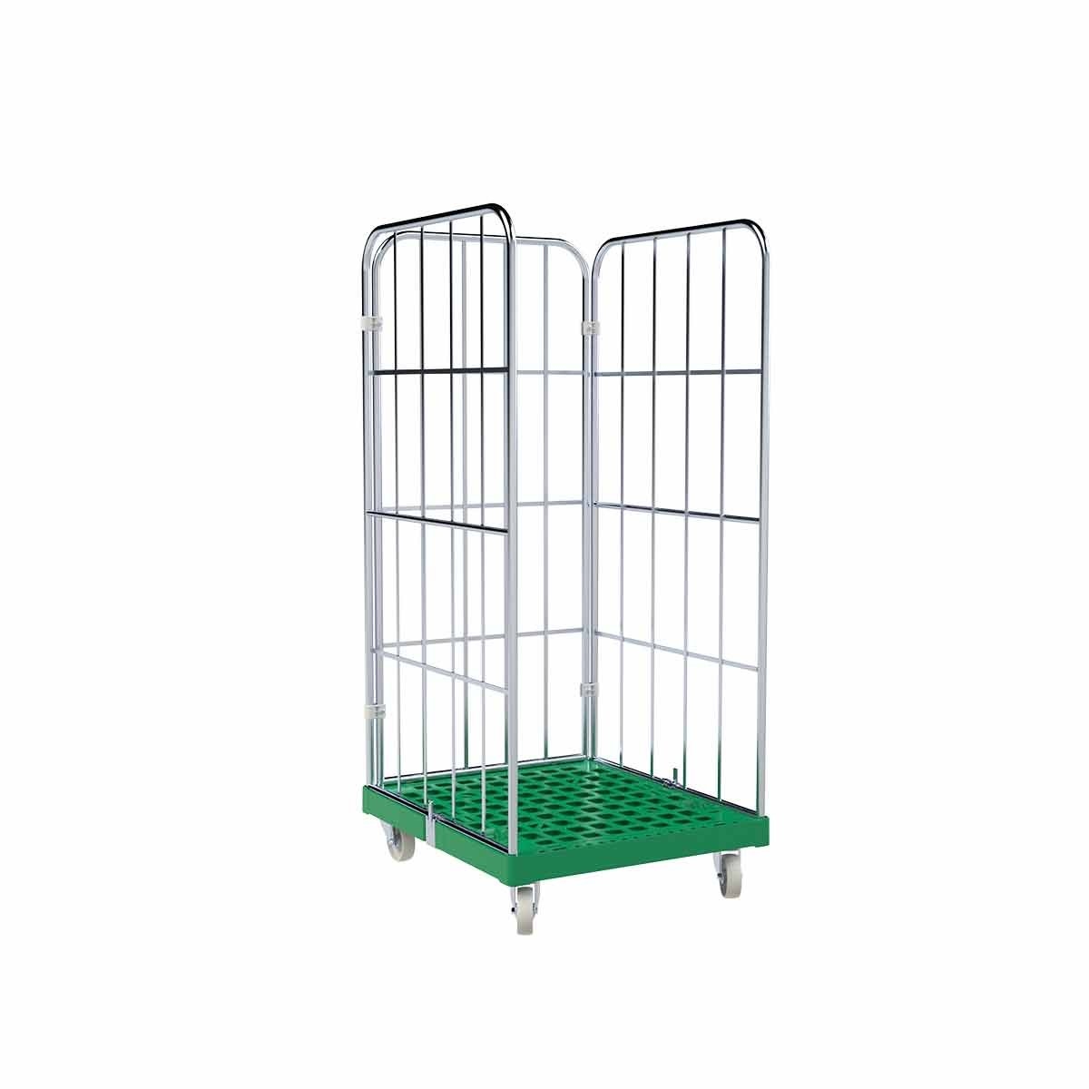 Rollbehälter 1450 KU grün, 724 x 815 mm, 3-seitig, Cr 3 Image