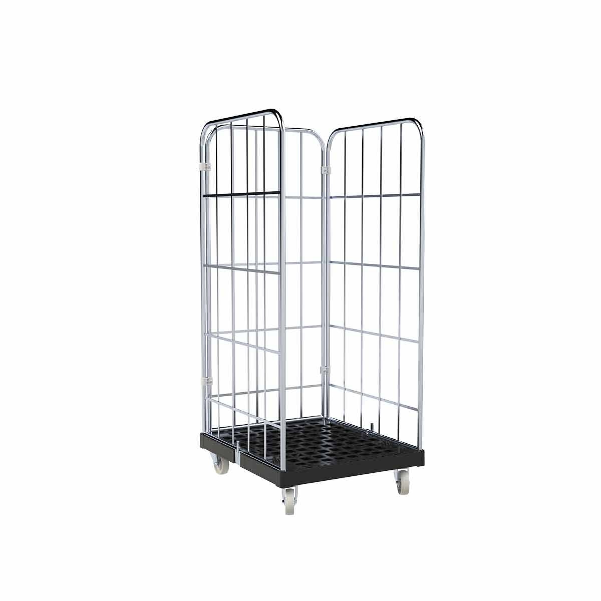 Rollbehälter 1460 KU schwarz, 724 x 815 mm, 3-seitig, Cr 3 Image