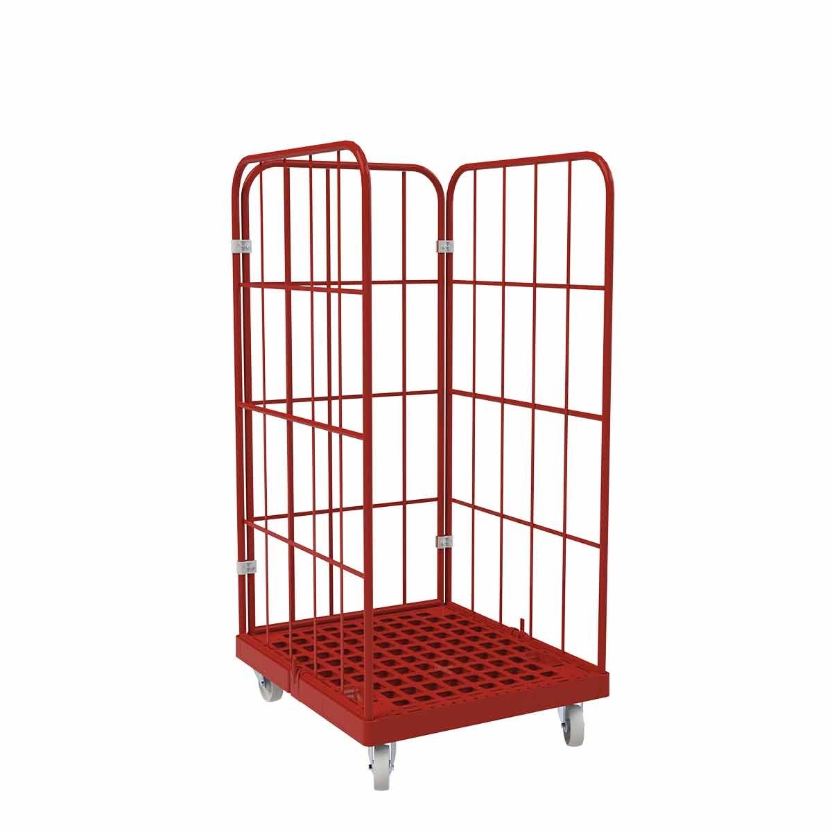 Rollbehälter 1350 KU rot, 724 x 815 mm, 3-seitig, rot Image