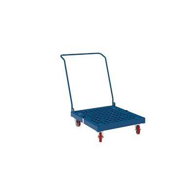 Rollplatte KU grün, 724 x 815 mm, ø 125 PU, mit klappbarem Schiebebügel ME Cr 3 Image