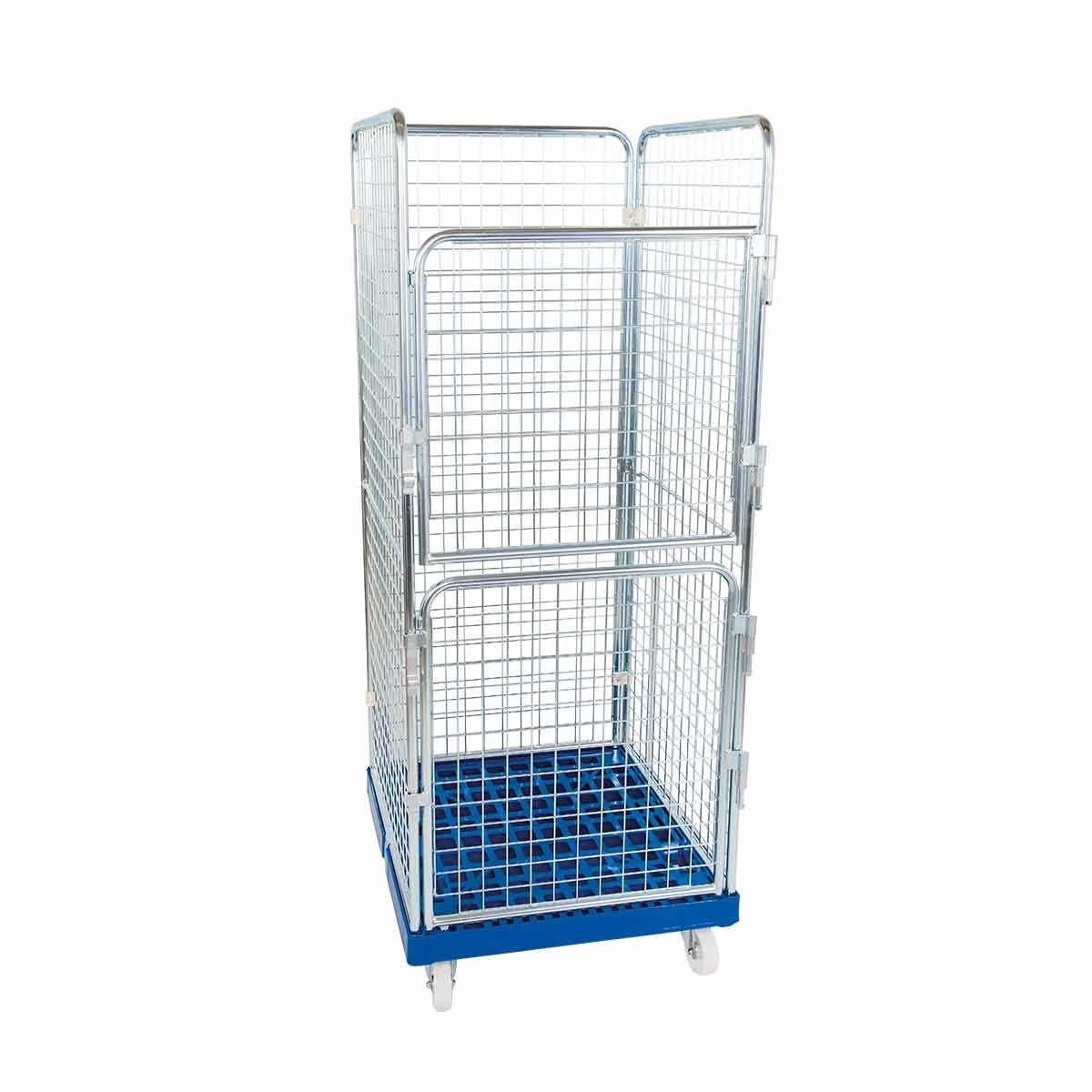 Rollbehälter ADB 1600 KU blau, 724 x 815 mm, 4-seitig, 2 Türen, Cr 3 Image