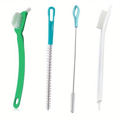 TEMU 4pcs Compatible Cleaning Brush Set - Blade Scrubber, Pot Washer, And Mixer Tools - Kitchen Cleaner Accessories, No Electricity Or Batteries Required Image