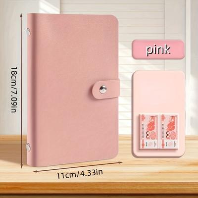 TEMU 1pc Cash Savings Book Wallet Cash Organizer Booklet Small Accounting Notebook For Saving Money Can Hold Cash And Banknotes Image