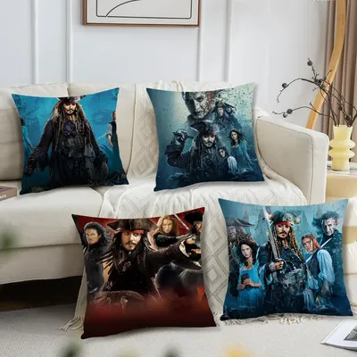P-Pirates of the C-Caribbean Bequemer weicher Kissenbezug für Sofa, Wohnzimmer, Heimbüro, Image
