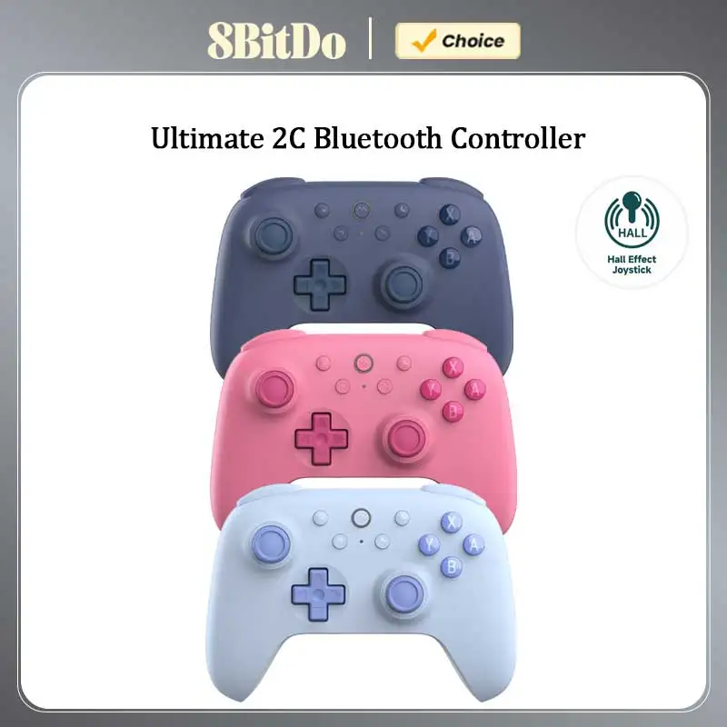 8BitDo Ultimate 2C Bluetooth-Controller, kabelloses Gamepad mit Hall-Effekt, Joystock für Nintendo Switch/Switch 2/OLED-Konsole Image