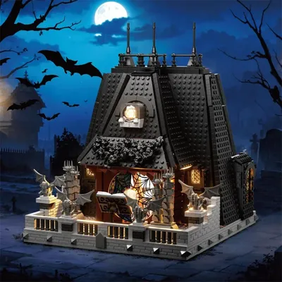 2419PCS Mittwoch Adams Haus Bausteine Dunkelheit Villa Modell Ziegel Desktop Dekoration Diy Spielzeug Für Kinder Urlaub Geschenke Image