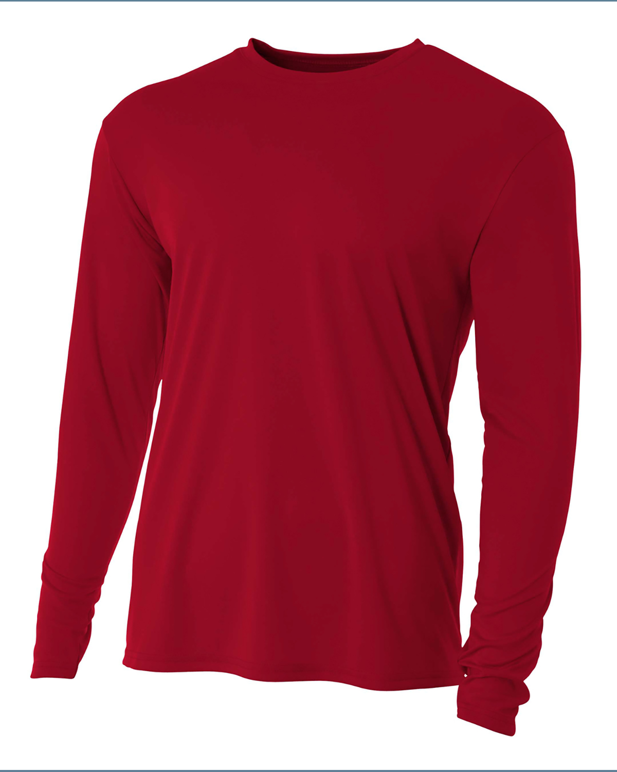A4 NB3165 Youth Performance Crew in Cardinal size Large | Polyester A4NB3165