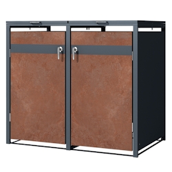 ML-Design Mülltonnenbox Mülltonnenhaus Mülltonnenverkleidung Müllbox für 2 Mülltonnen 240L Image