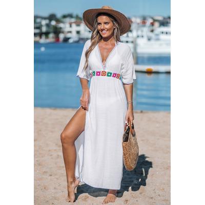 Take A Dip Crotchet Midi Cover-Up Dress