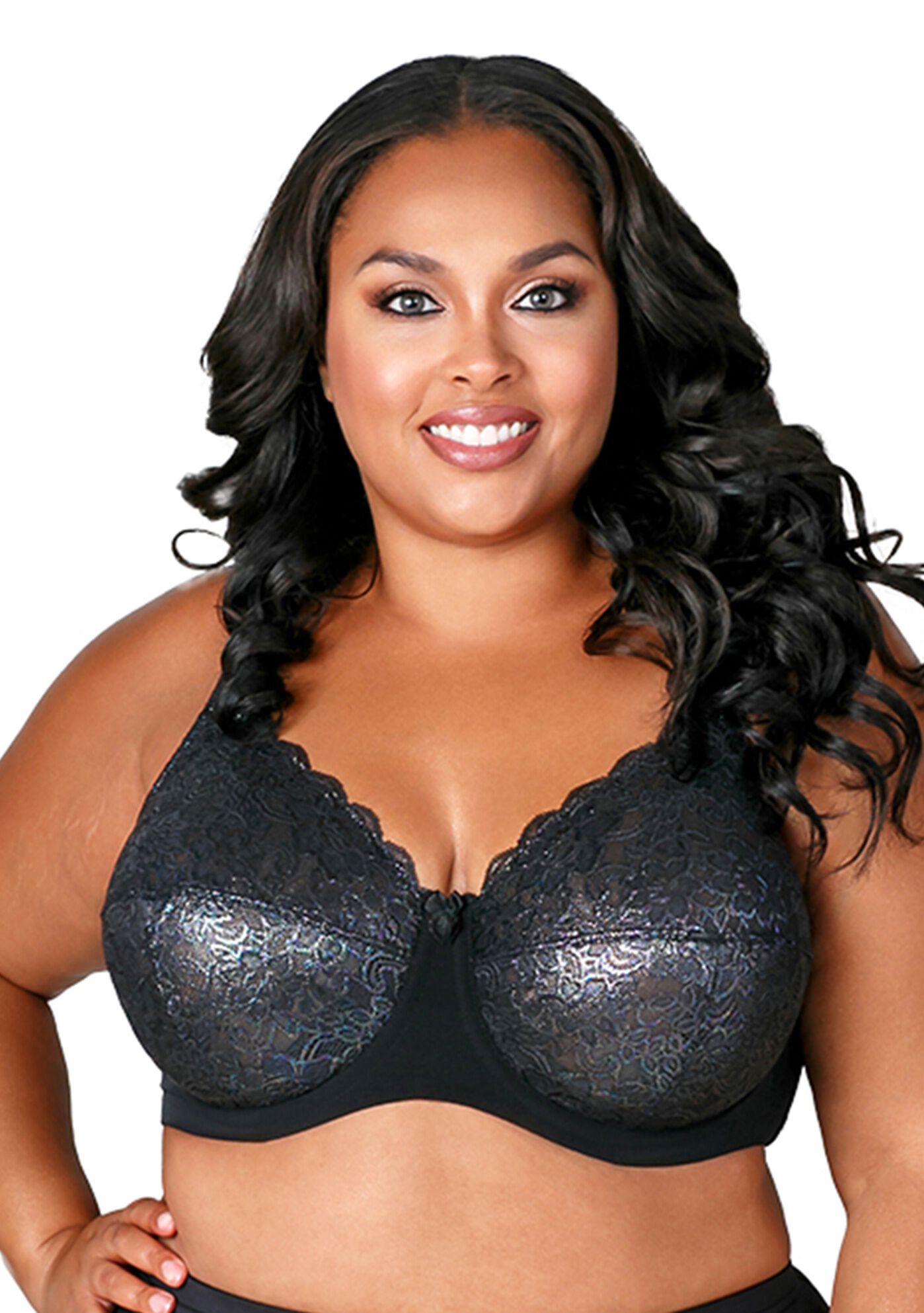 Plus Size Women's Lacey Curves Underwire Bra 2311 by Elila in Mermaid (Size 34 J)