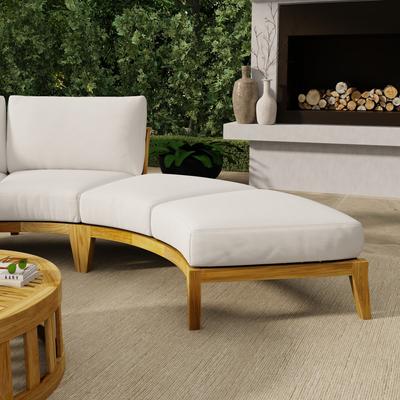 Kafelonia Backless Sofa Bench Section by Westminster Teak with Lifetime Warranty and Sunbrella Cushion