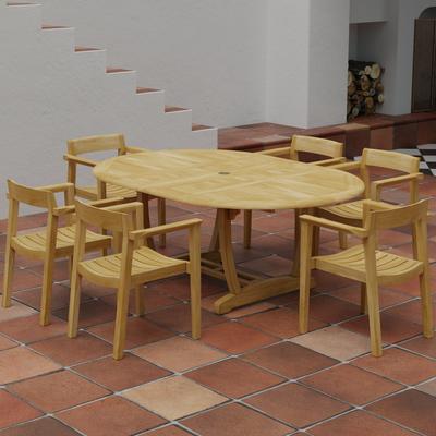 7 pc Martinique Horizon Teak Dining Set