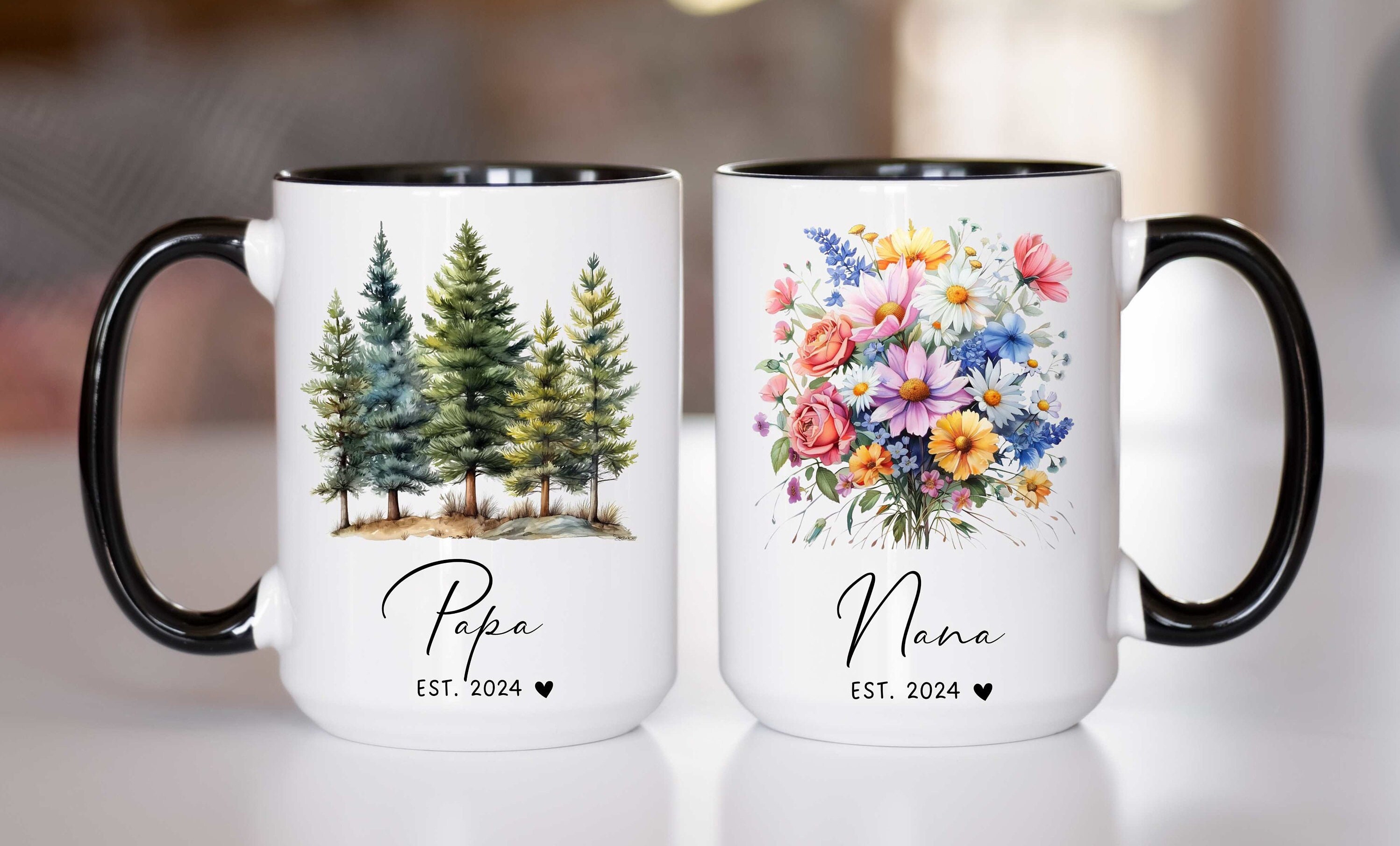 Nana Papa Tasse Neue Papa Geschenk Neue Nana Geschenk für Nana und Papa Tasse Neue Opa Geschenk Neue Baby Ankündigung Neue Oma Geschenk