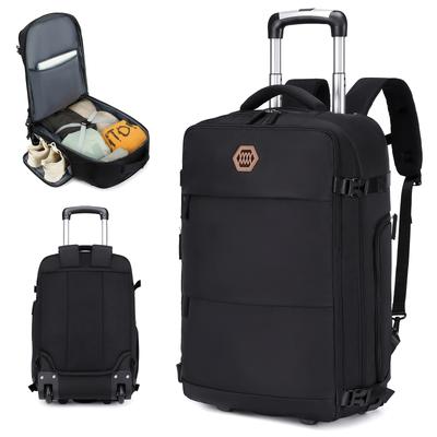 TEMU Rolling Backpack, Large Backpack With Wheels For Men And Women, 17-inch Wheeled Travel Laptop Backpack, Carry-on Luggage Bag, Computer Backpack, Back-to- Backpack Image