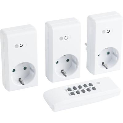 Meister - Funksteckdosen-Set 4-teilig - 1100 w - 4 Kanäle & 1 Master-Kanal - Mit Fernbedienung