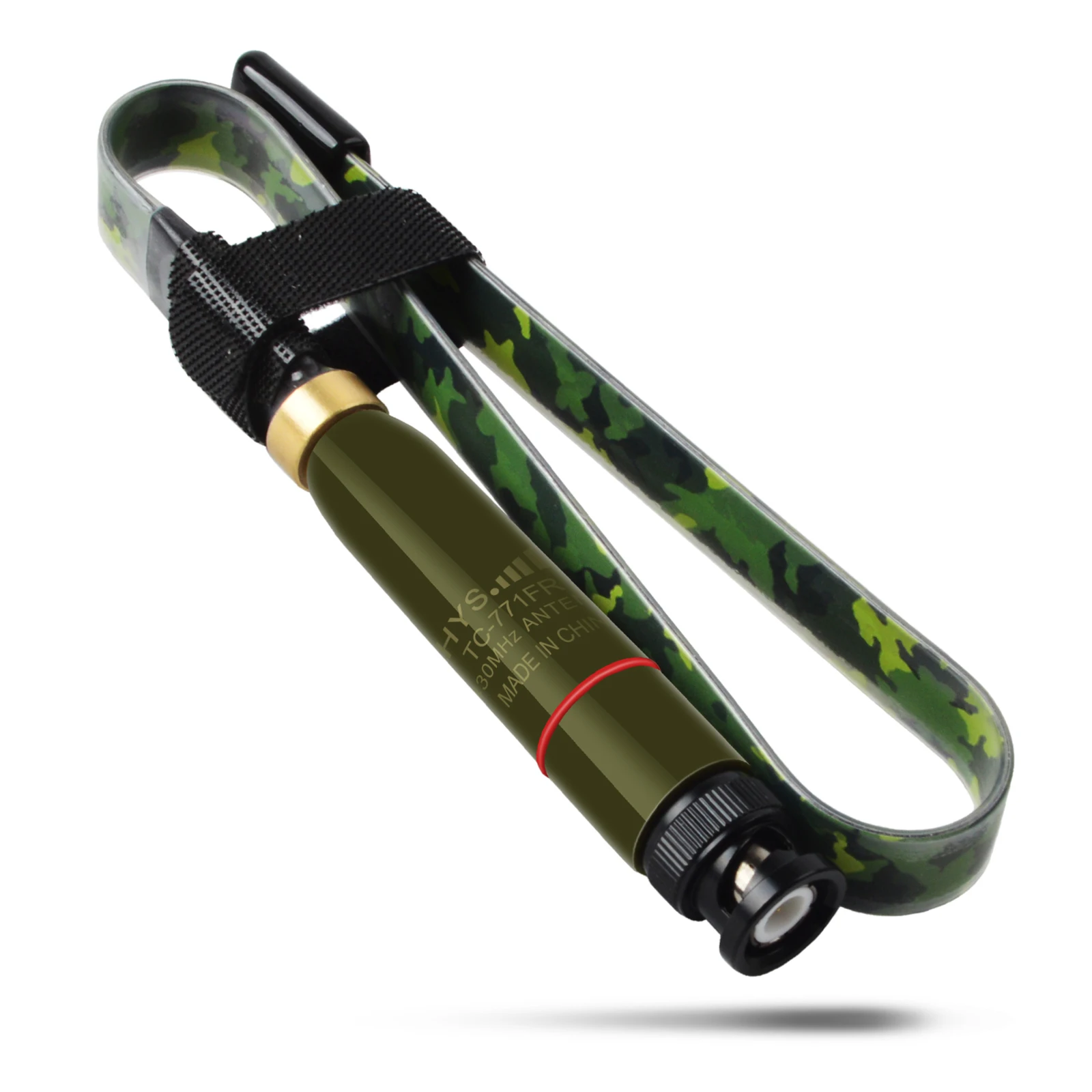 Dual Band VHF UHF 15 Zoll faltbare CS taktische BNC Walkie Talkie Antenne für Kenwood TK300 ICOM IC-W32 tragbares Radio (Camouflage) Image