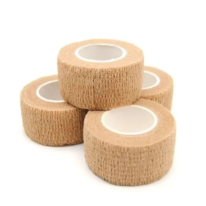 Selbst klebende kohäsive Bandage Wrap Stretch Vlies selbst klebende Klebeband-Hautfarbe sportliche elastische Bandage Image