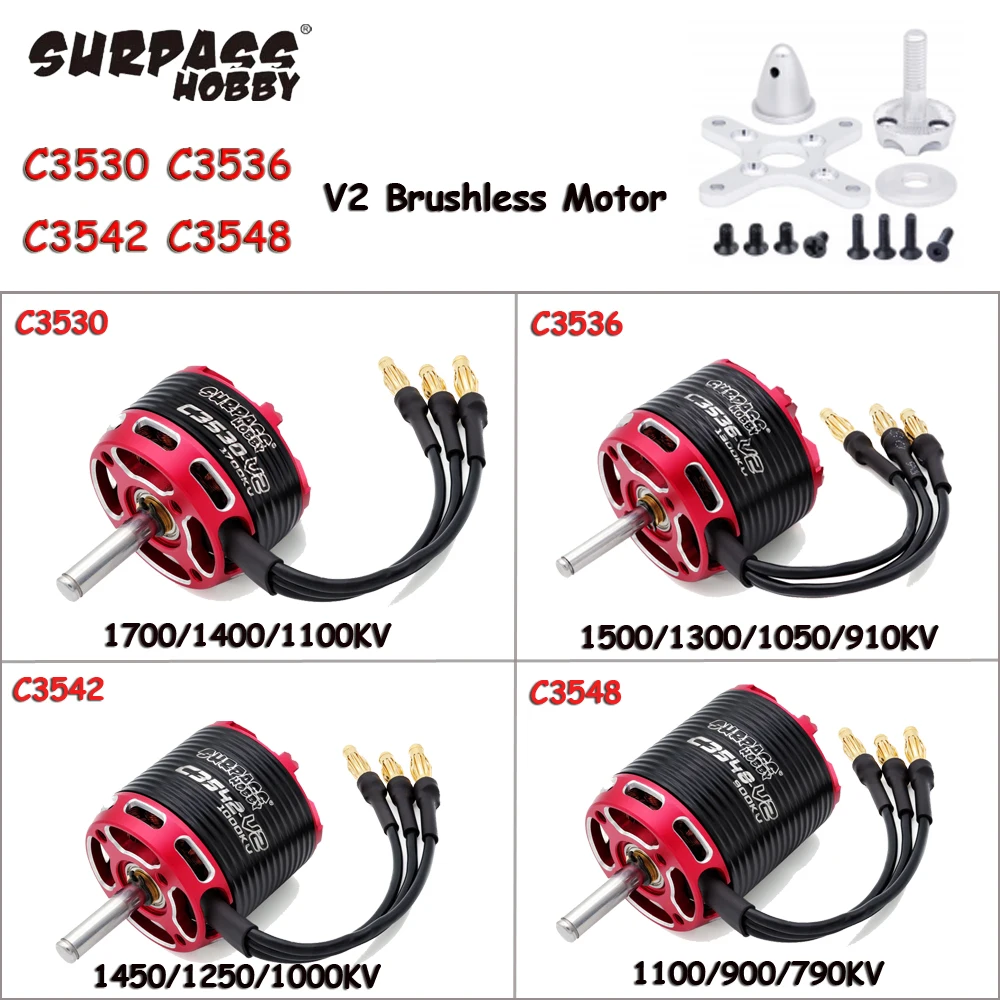 Übertreffen Hobby V2 C3530 C3536 C3542 C3548 RC Outrunner Bürstenlosen Motor für RC Flugzeug Starrflügel Segelflugzeug Flugzeug RC Modell Teile