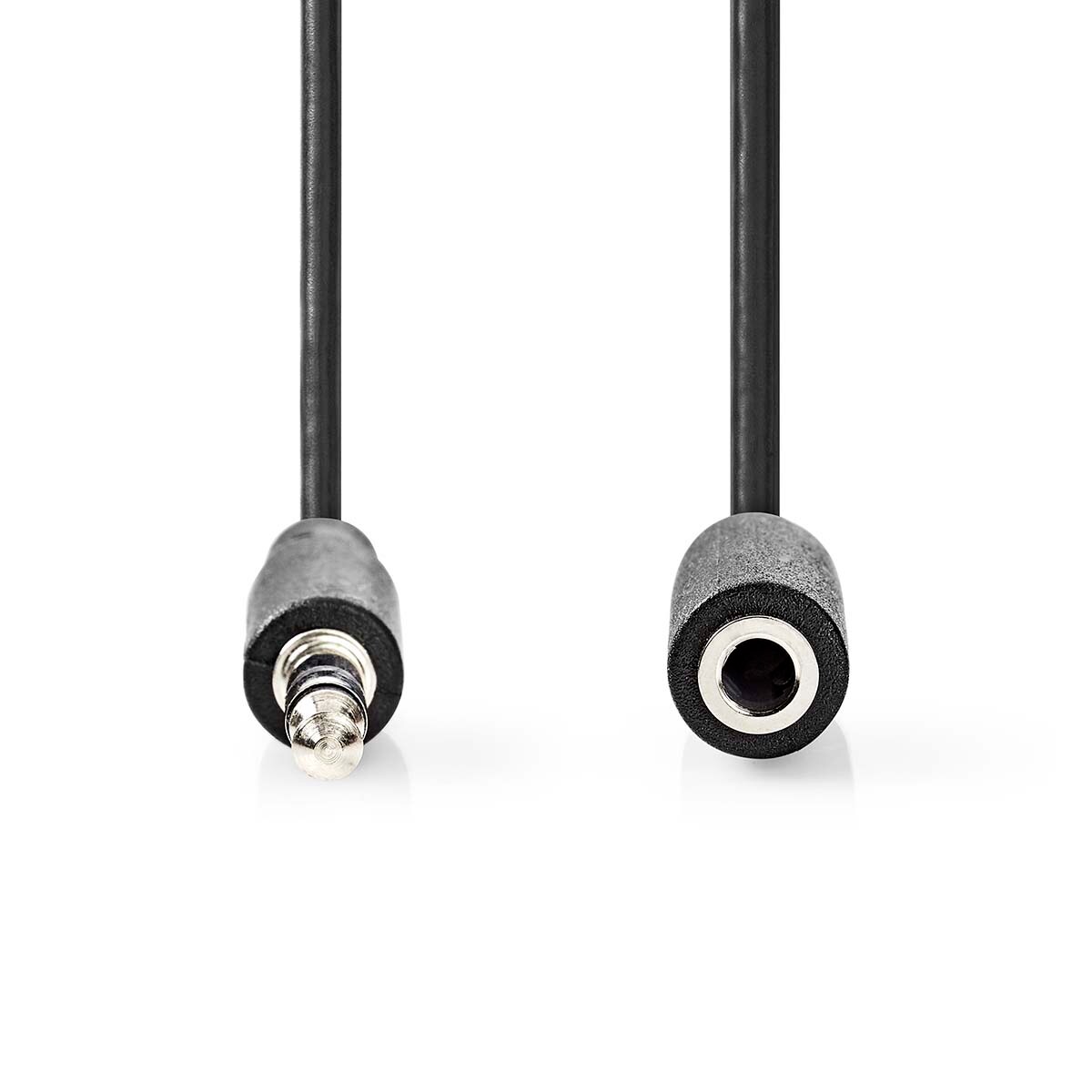 Nedis Stereo-Audiokabel - 3.5 mm Stecker - 3.5 mm Buchse - Vernickelt - 1.00 m - Rund - Schwarz - Label